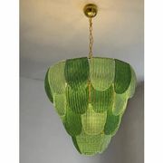 Luxury Multi Green Petals Murano Glass Chandelier – Contemporary Simoeng De