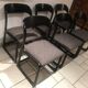 Suite de 6 chaises Baumann « traîneau » retapissées