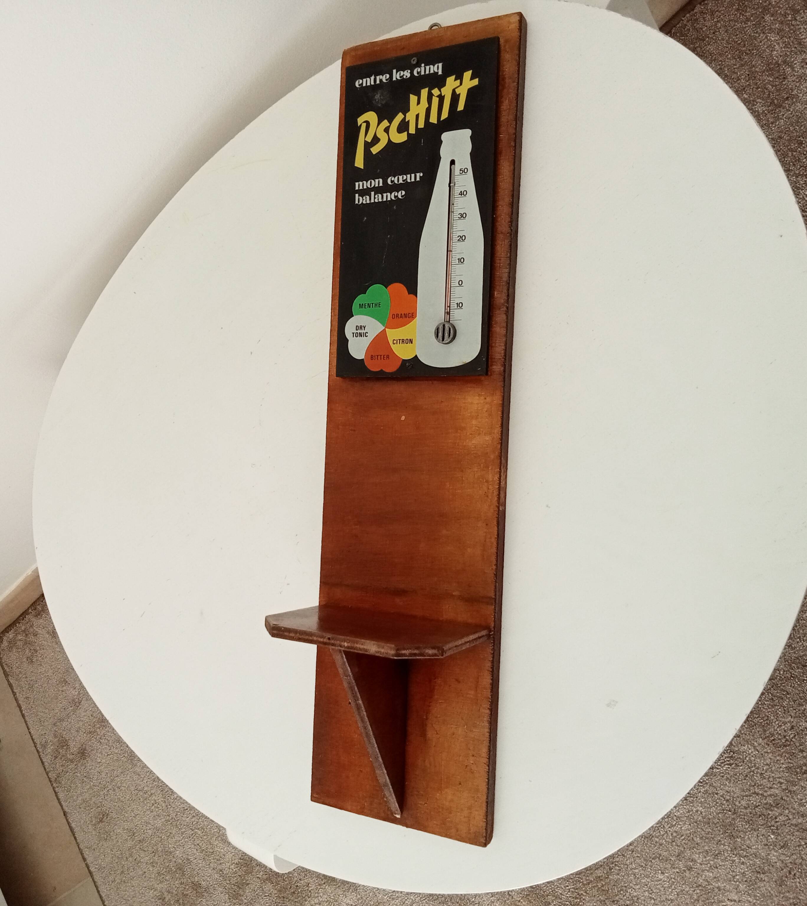 Pschitt soda advertising thermometer shelf 60s/70s