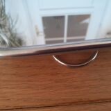 Chrome barber mirror to stand