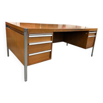 XL vintage wooden desk De Coene 'EFAC M20 Cotribel'