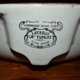Old barber washbasin signed Lavabos Charles Poincet early twentieth century