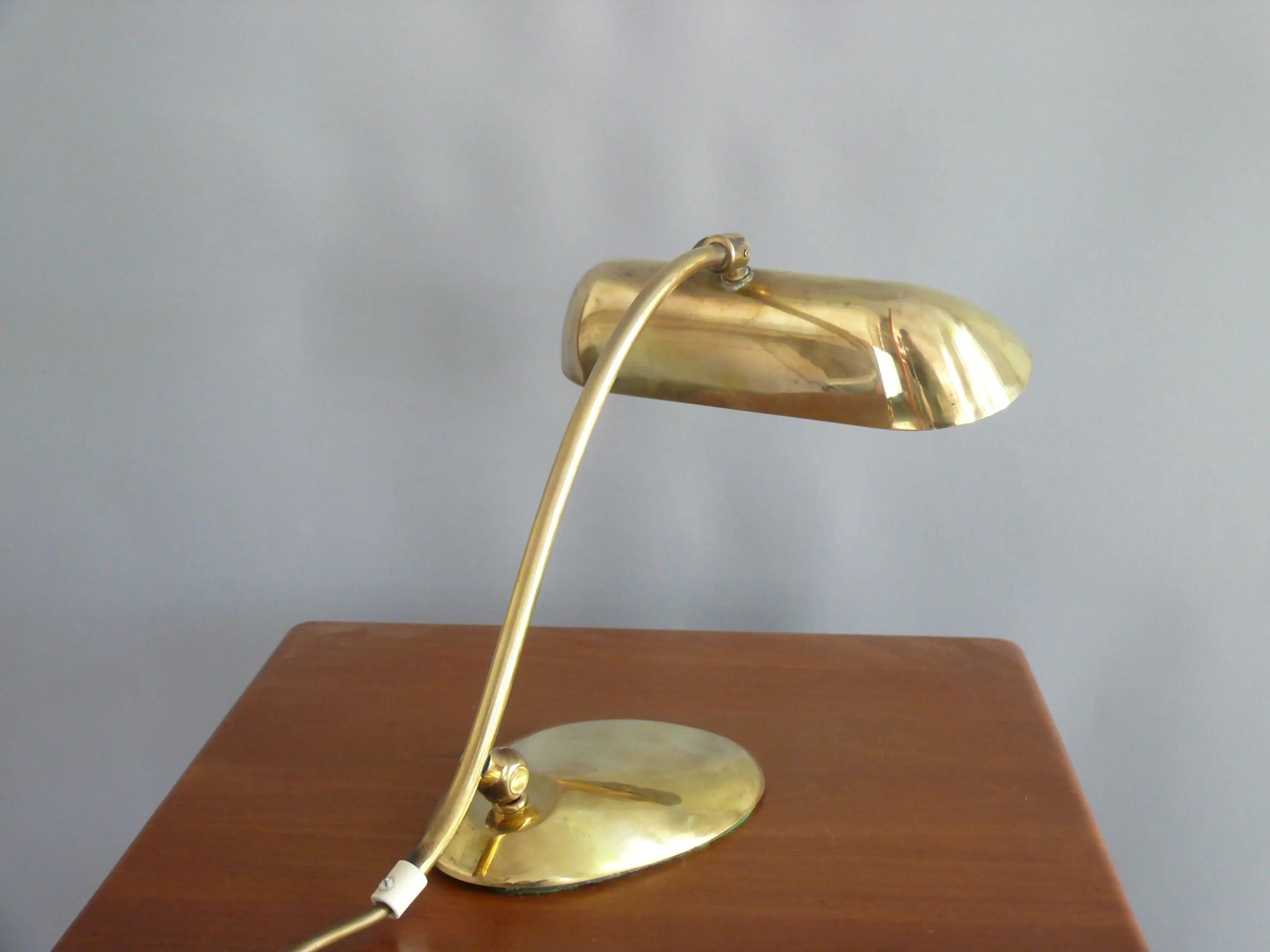 JBS Piano Lamp, Burnished and Brushed Brass, 1960s