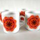 4 mugs Bareuther Waldsassen Bavaria design 70s