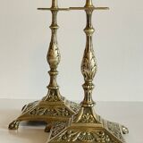 Antique Lion's Paw Candlesticks