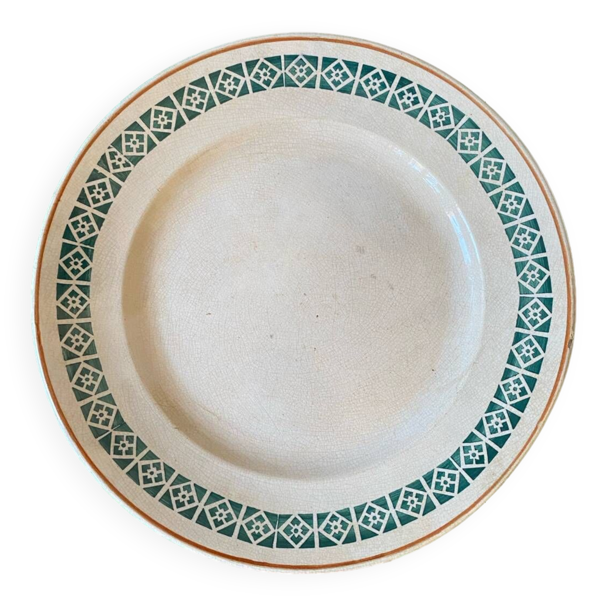 Large round Digoin dish.