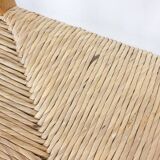 Set of four oak and sisal dining chairs model 401 by JL Moller, Denmark 1970's