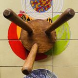 Small tripod stool in solid wood