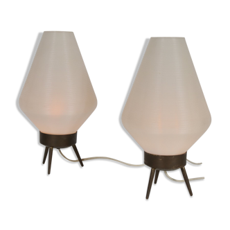 Pair of table lamps, manufactured by rotaflex in the united states, 1950s