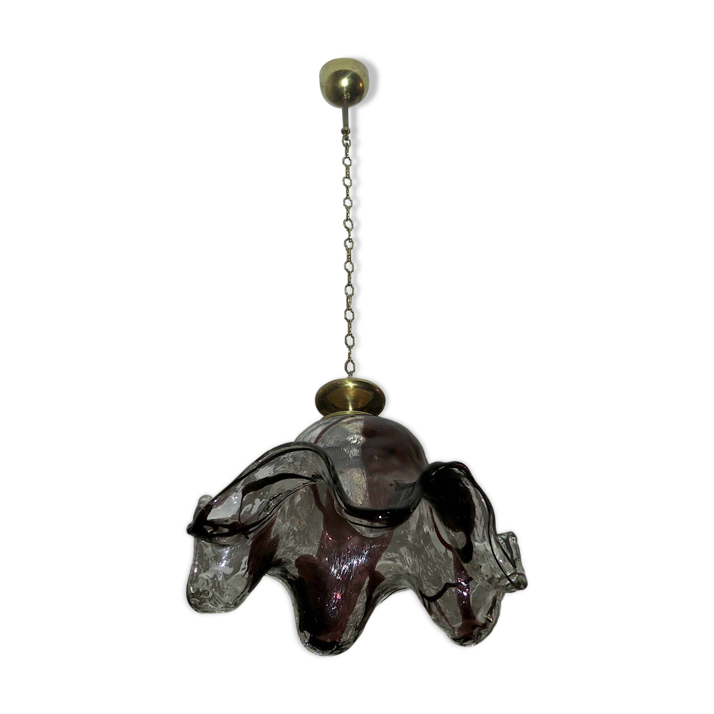 Large art glass pendant light, Pertti Santalahti for Humppila, Norway 1960s