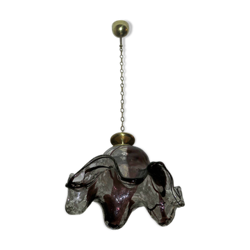 Suspension en verre d'art, Pertti Santalahti pour Humppila, Norvège 1960
