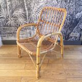 Vintage wicker armchair