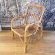 Fauteuil vintage en osier