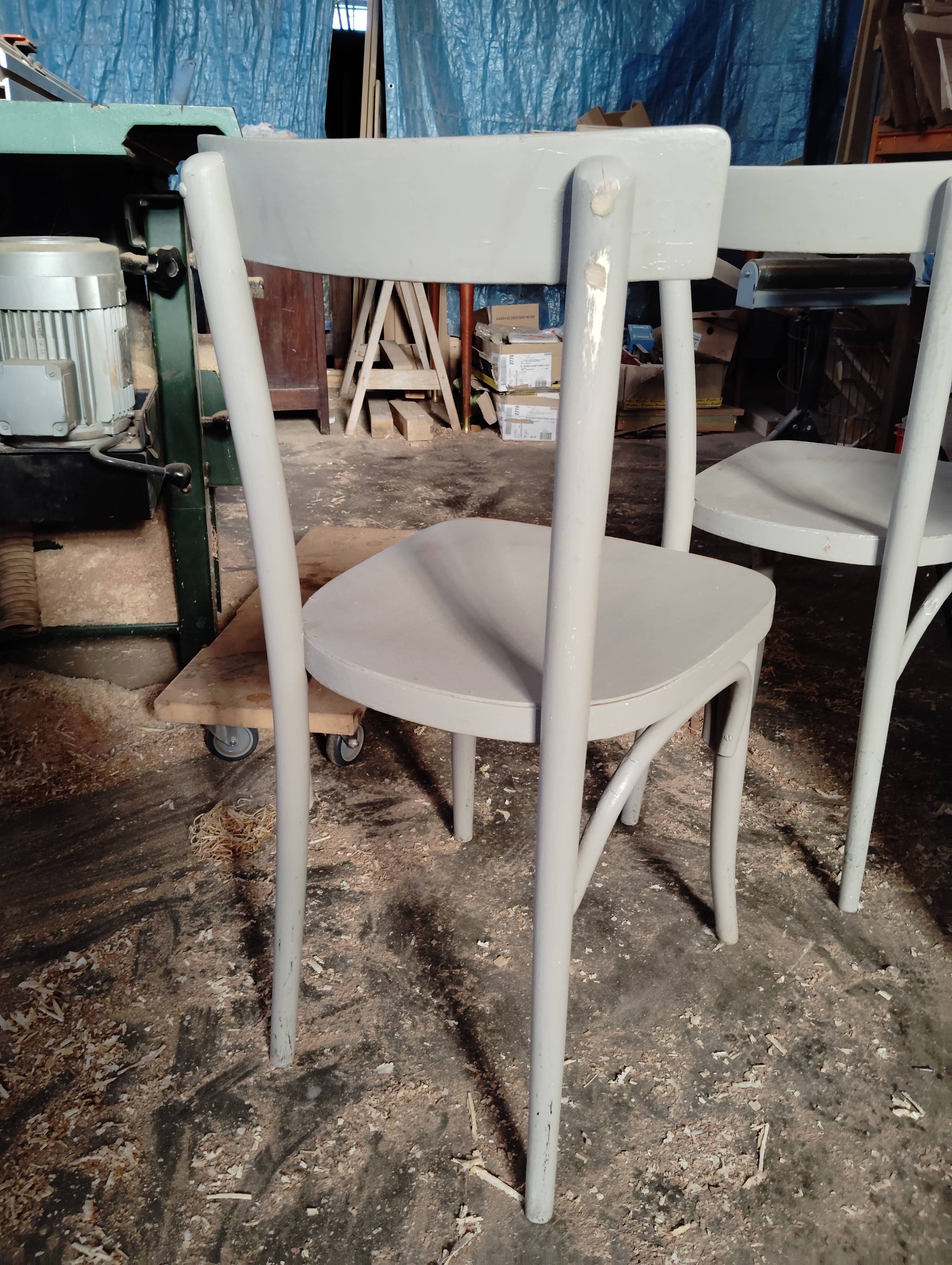 4 mismatched bistro chairs