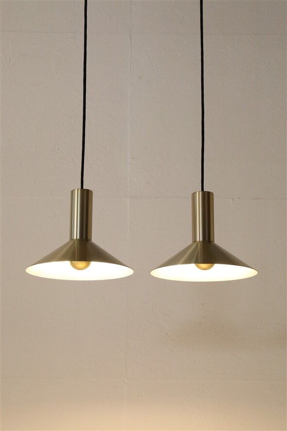Set of 2 Fog & Mørup / Hans Due “Formel 1” pendant lamps / Mid-century Danish modern design / 1970s