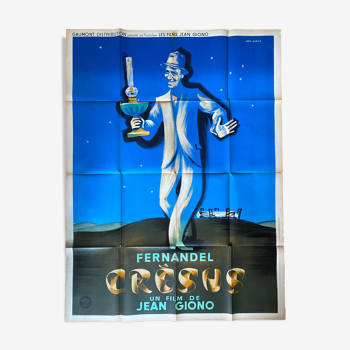 Affiche cinéma "Cresus" Fernandel 120x160cm 1960