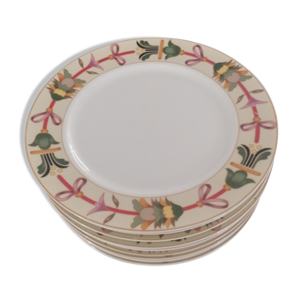 Set of 9 porcelain plates collection Medici Paris