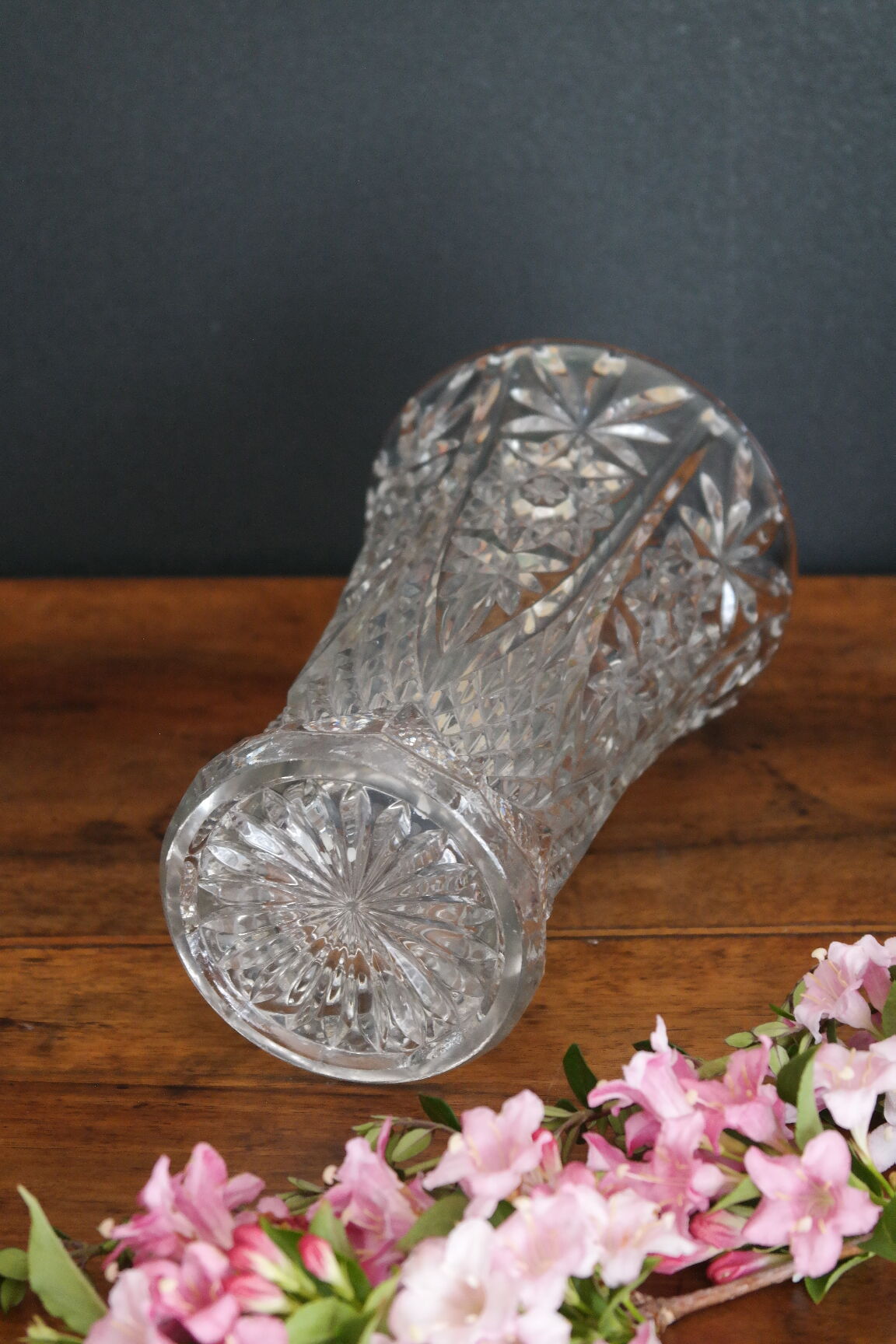 Bohemian crystal vase