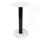 Table de piédestal / porte-plante postmoderne en marbre de Carrare blanc, Italie, années 1980