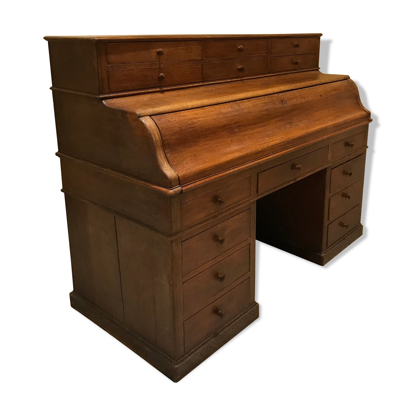 Late 19th century oak secretary