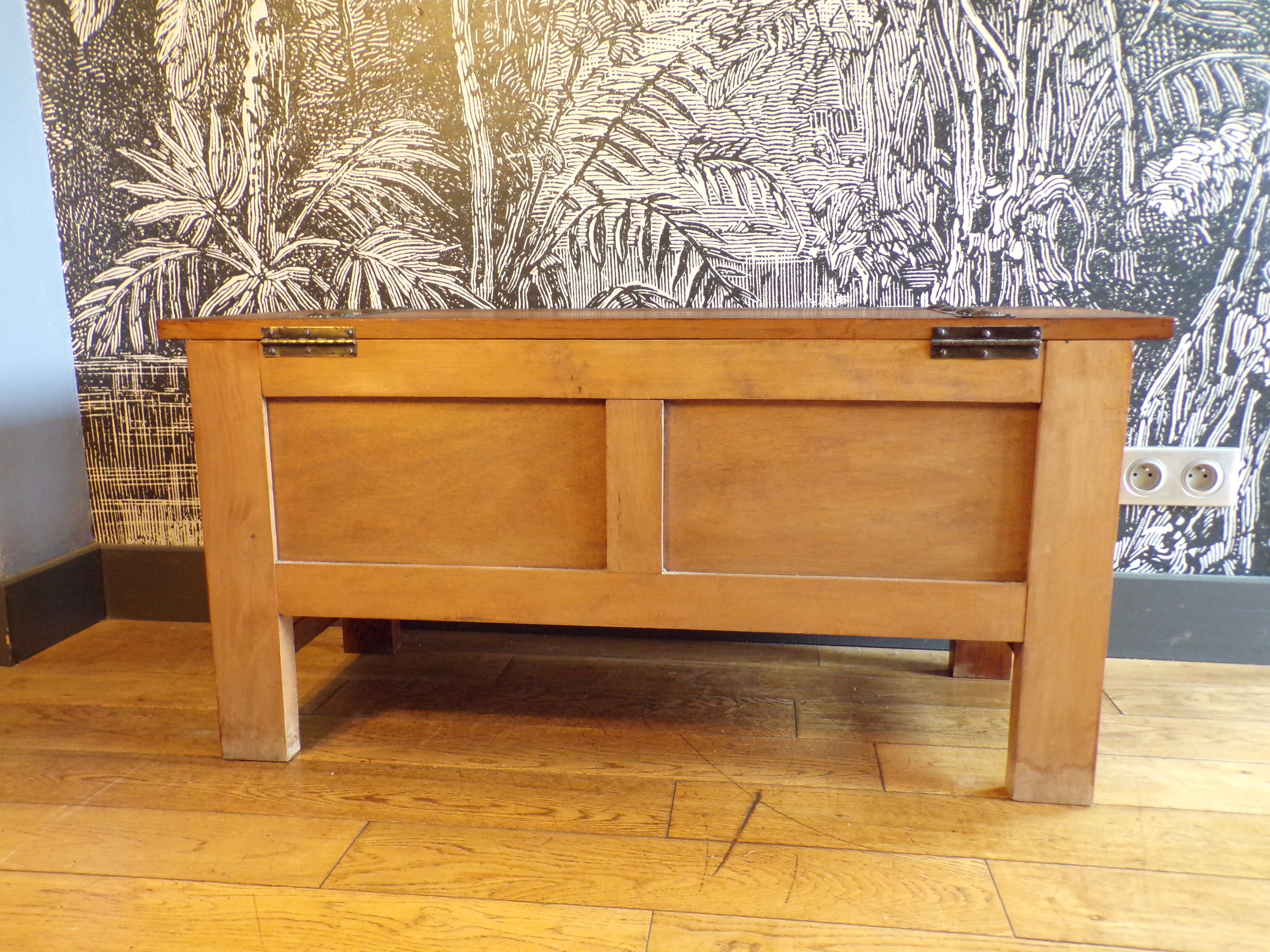 Berber style chest, wood and iron