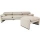 Vico Magistretti "Maralunga" 3-seater and footstool re-upholstered For Cassina