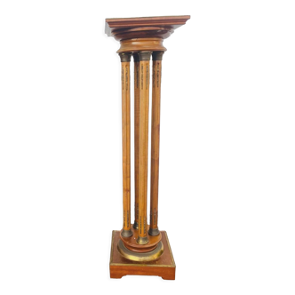 Empire style presentation column in XX century stained beech