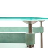 Storage furniture in glass and stainless steel 1988 copper