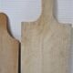 Three vintage solid wood cutting boards