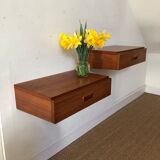 Pair of wall bedside tables