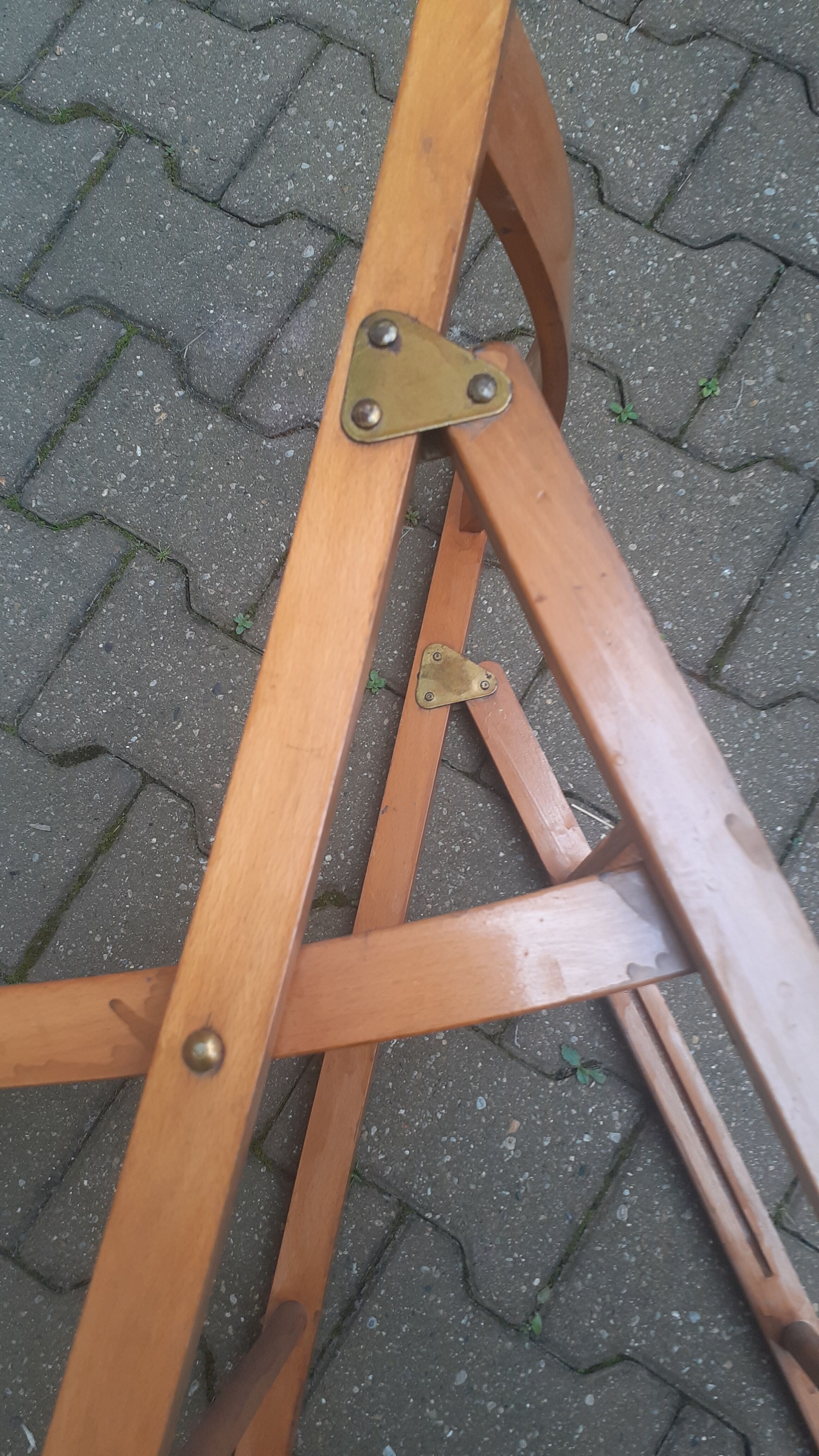 Chaise pliante vintage en bois