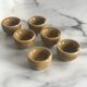Set of 6 small ceramic candle holders