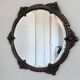 Vintage Italian Baroque Revival round wall mirror