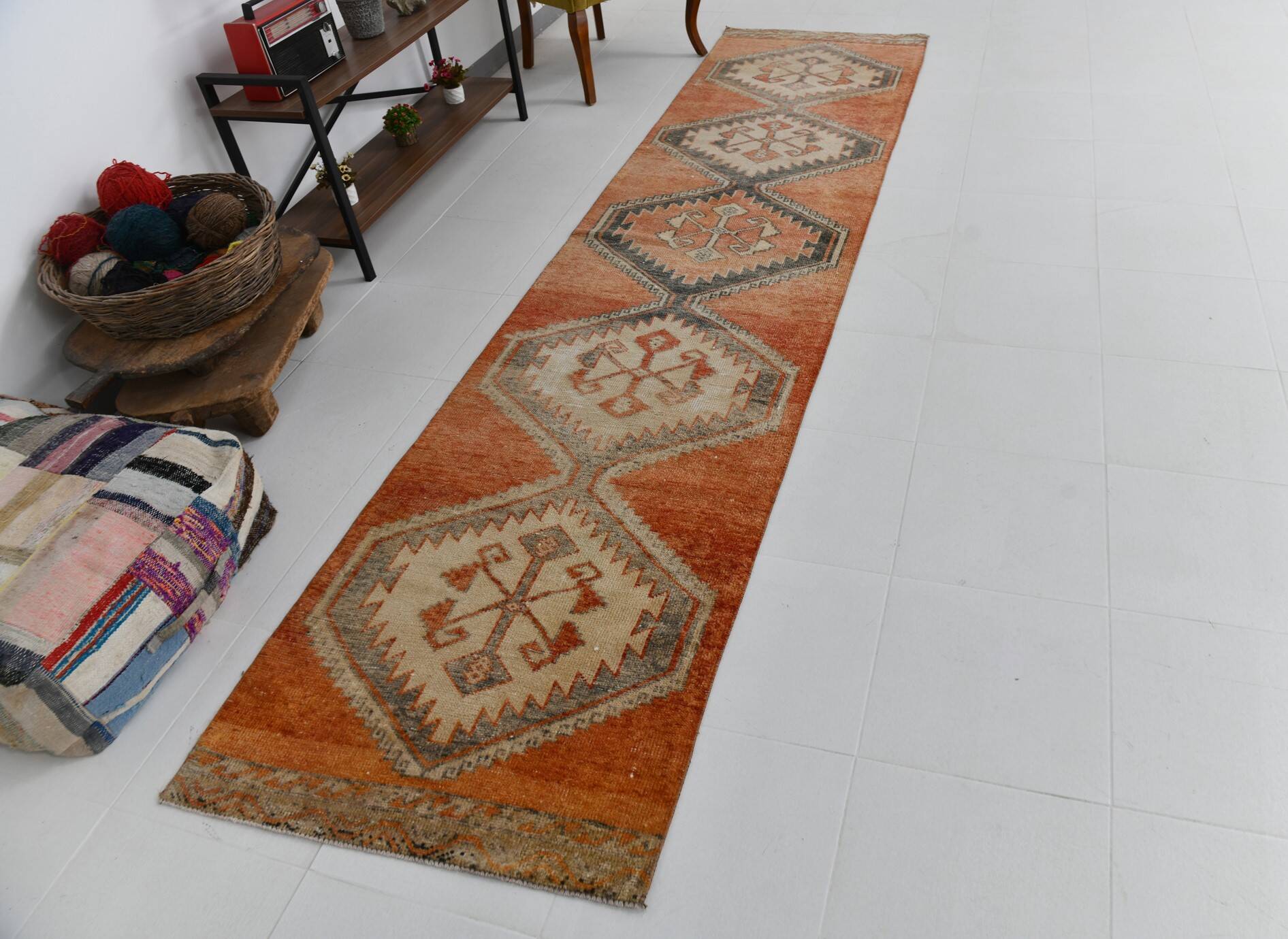 3x12 Vintage Runner Rug, 84x370Cm SK 23800