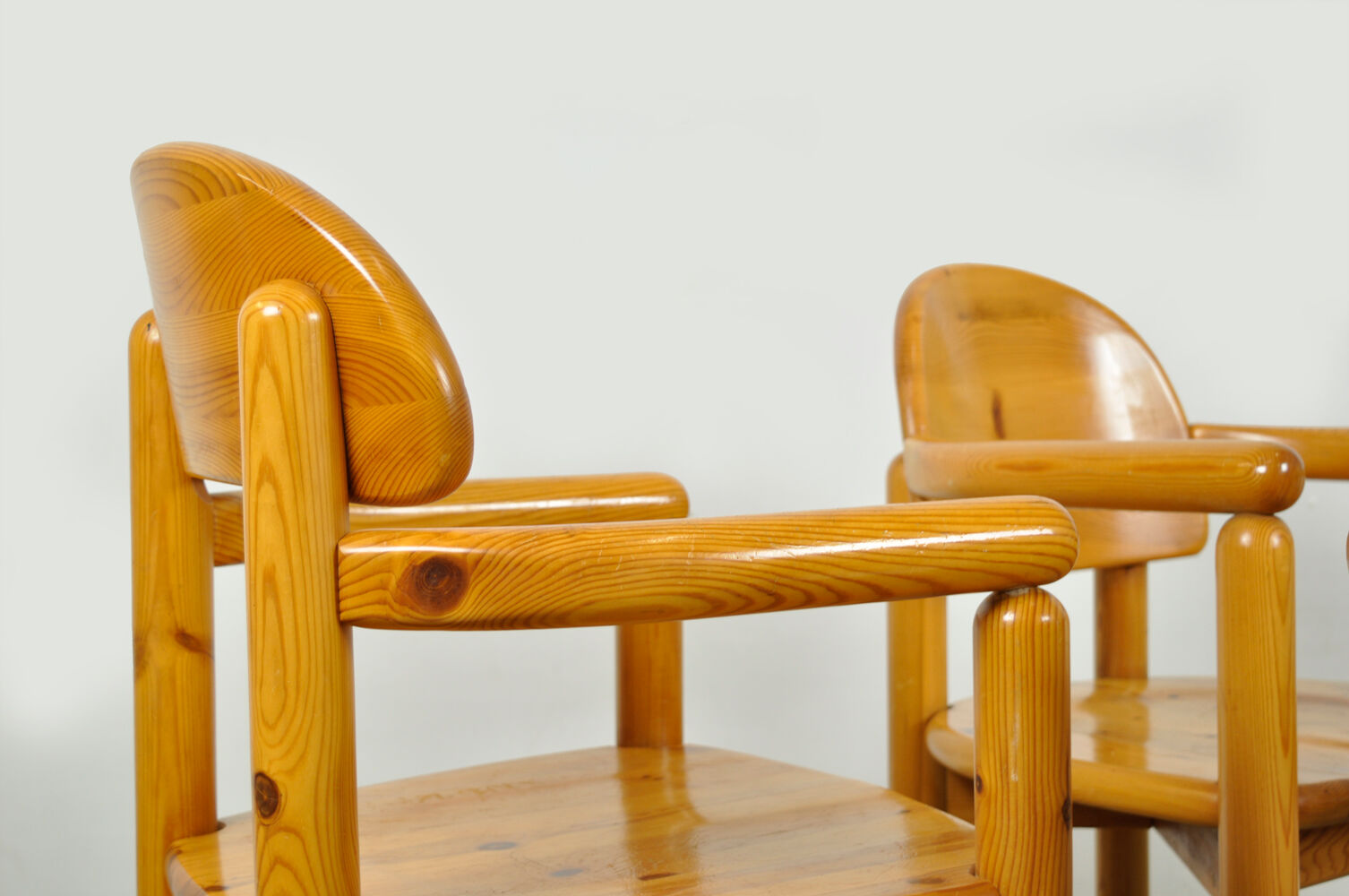 Vintage pine dining chairs by Rainer Daumiller for Hirtshals Sawmill, Denmark 70s