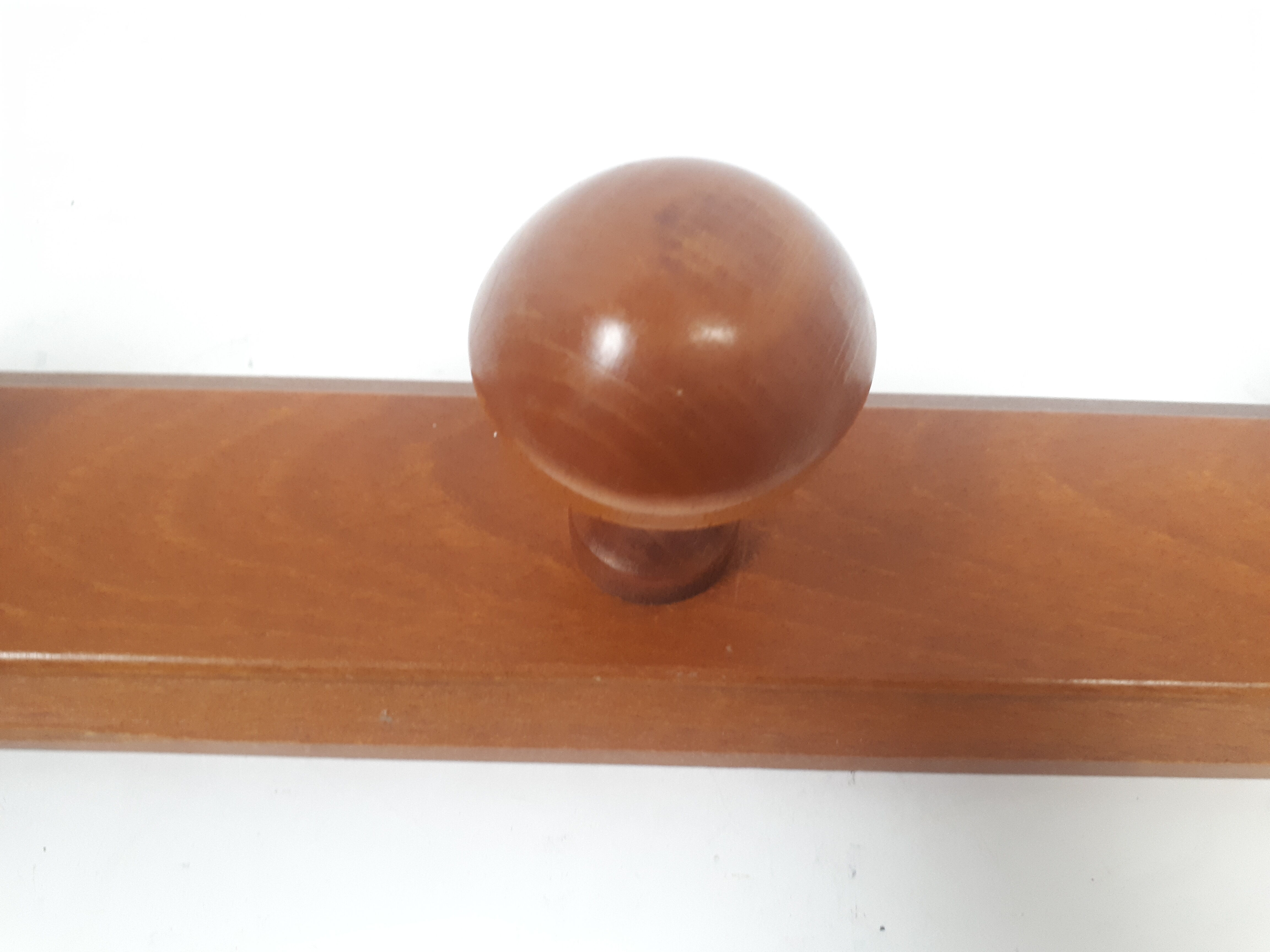 1970 vintage wooden coat rack 3 crochets