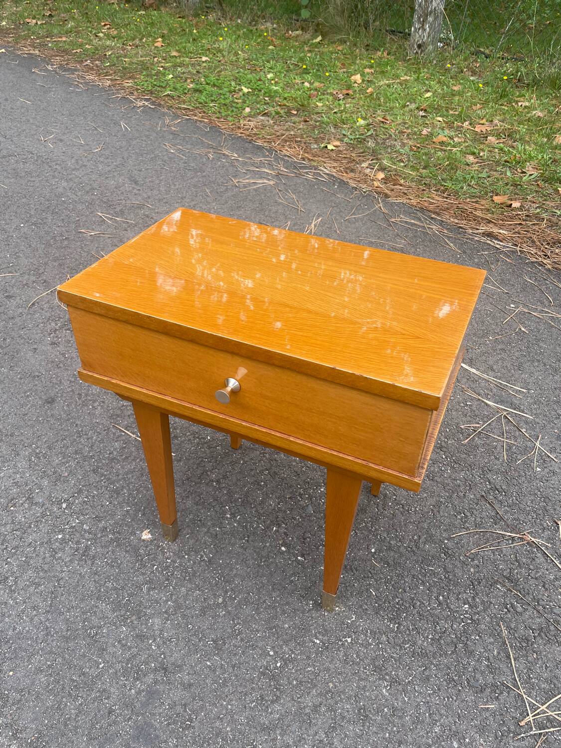 Bedside table with compass feet, 1960s