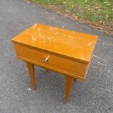 Bedside table with compass feet, 1960s