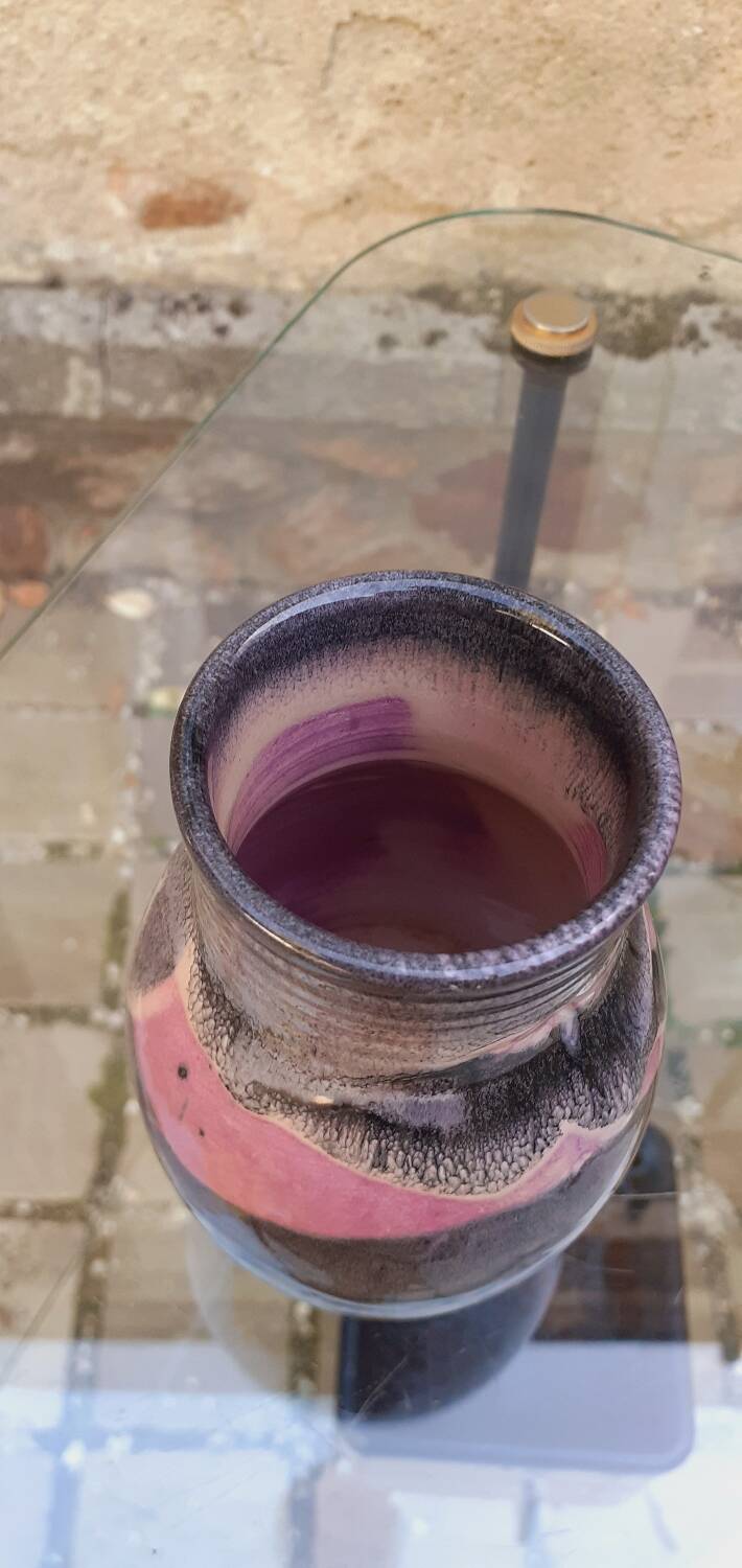 Vintage ceramic vase from the 60s signed accolay