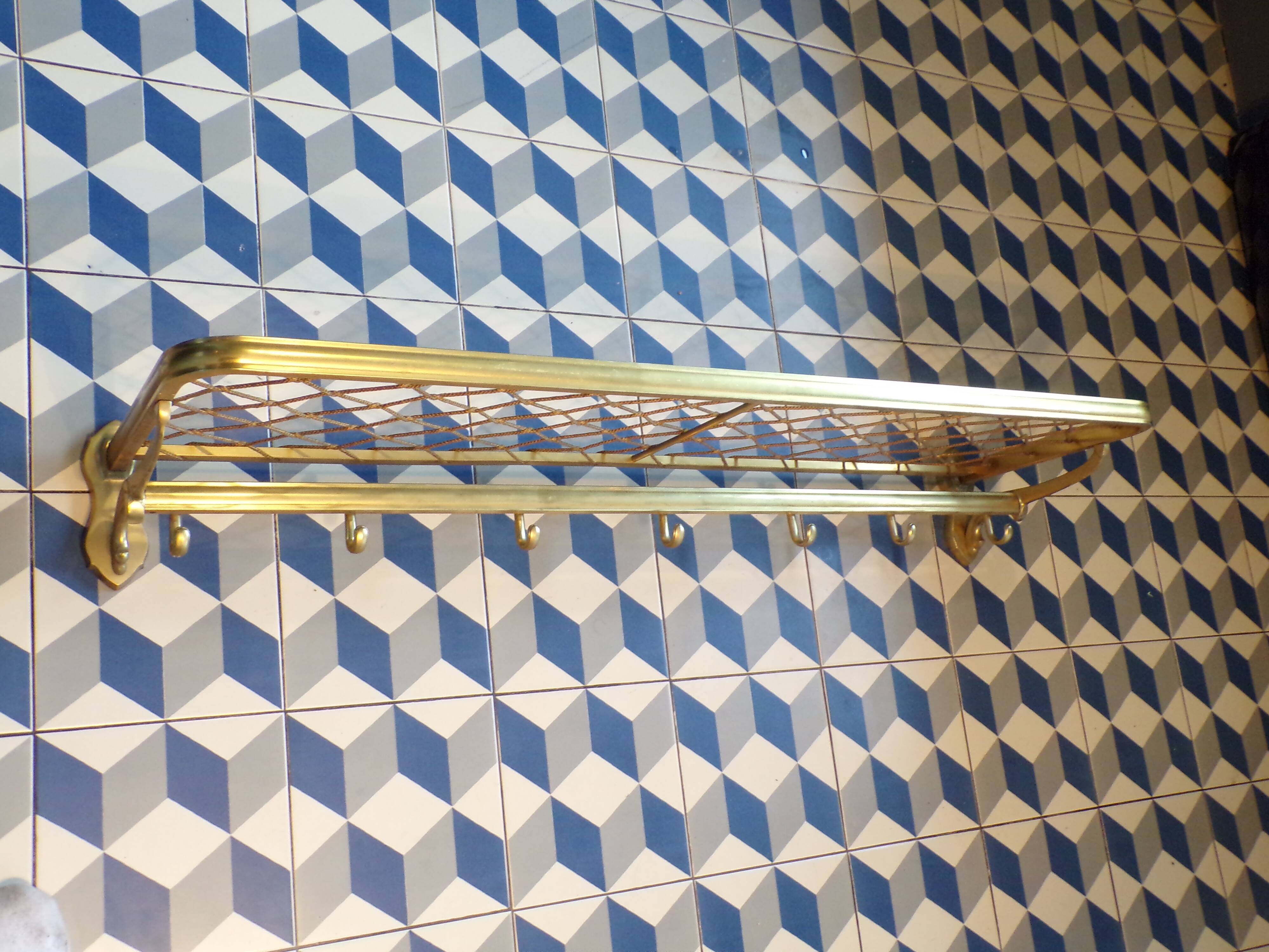 Coat rack like a train luggage rack L=103 cm