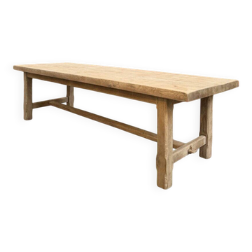 Large farmhouse table in solid oak