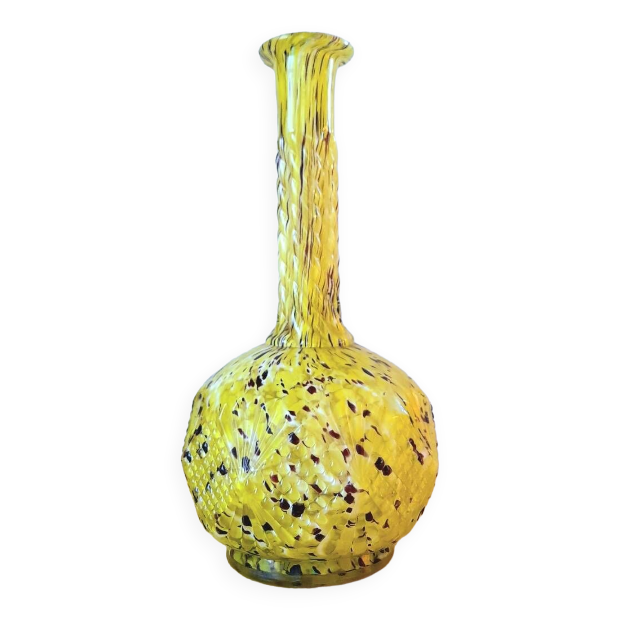 Soliflore balloon vase, art deco in clichy glass
