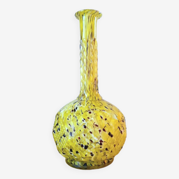 Vase soliflore ballon,art deco en verre de clichy