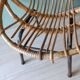 Chair armchair shell child steel rattan bamboo vintage