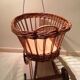 Wicker doll cradle