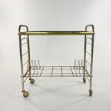 Hi_Fi furniture, brass and black velvet, circa 1970