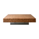 Table basse loupe d'orme tiroirs intégrés, Mahey pour Roche Bobois 1970