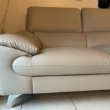 Beige leather sofa design