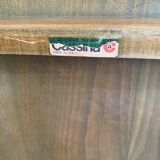 Vico Magistretti pour Cassina table Carimate vintage années 60 bois teintée