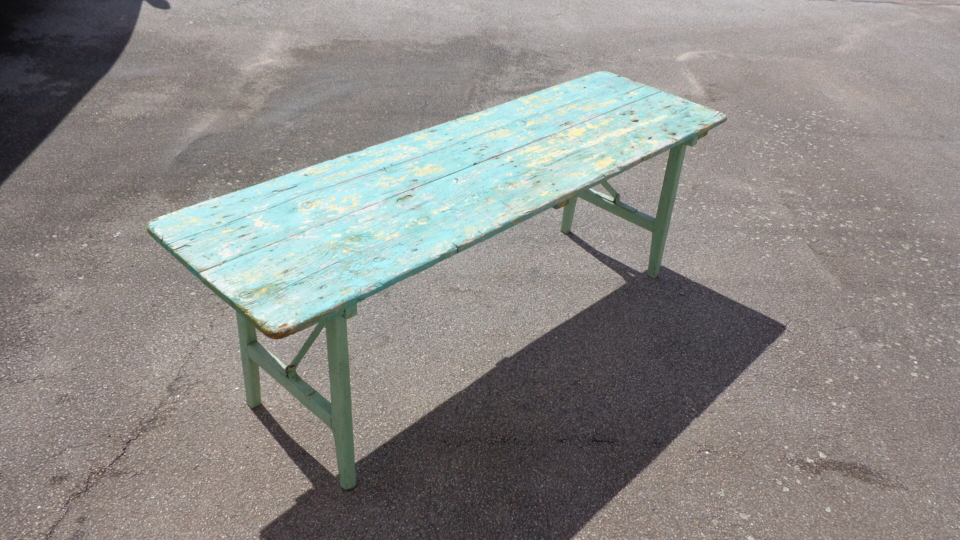 Green brewery folding table